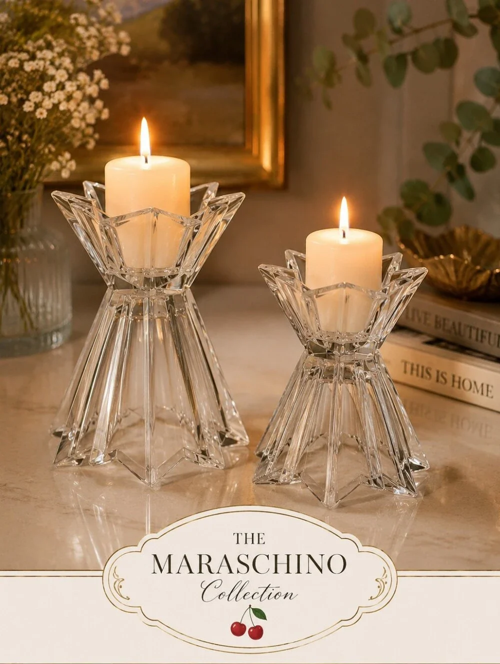 Vintage Nachtmann Galaxy Crystal Candle Holders | MCM